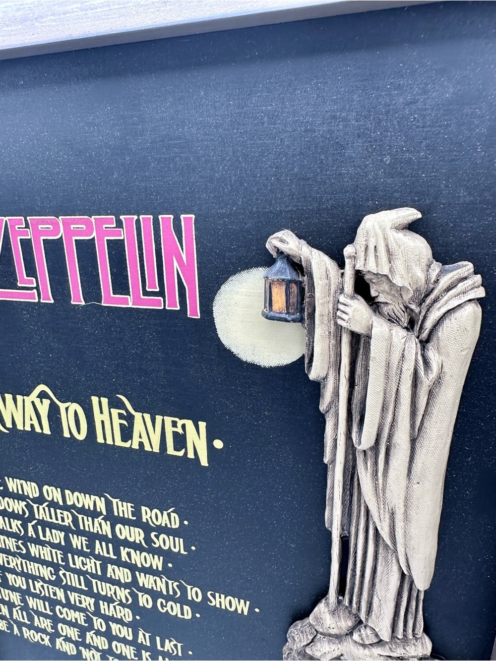 Led Zeppelin 3D Chalk Board Sign Framed Wall Hanging - Picture 3 of 9